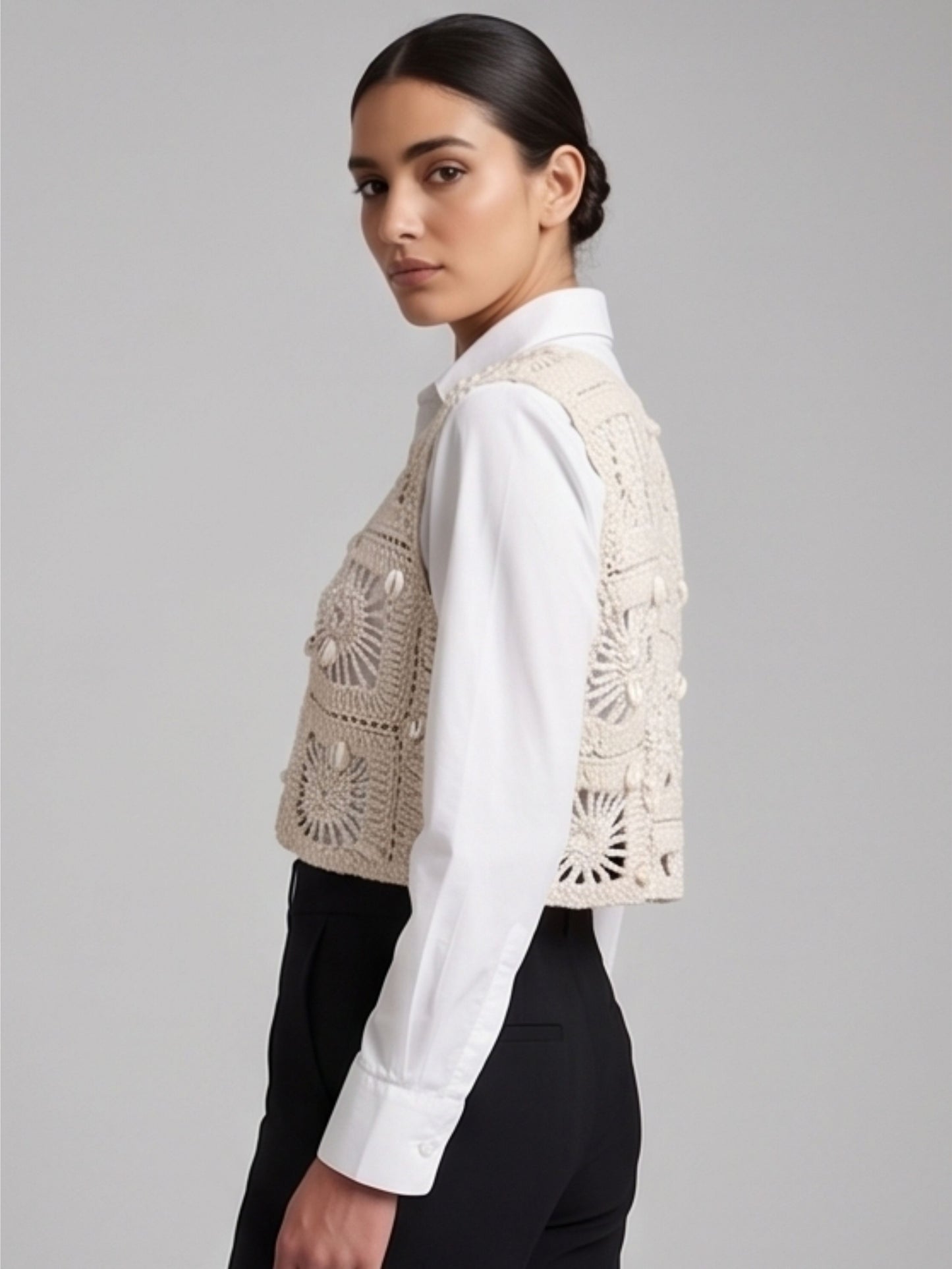 White Coreset Top Shirt