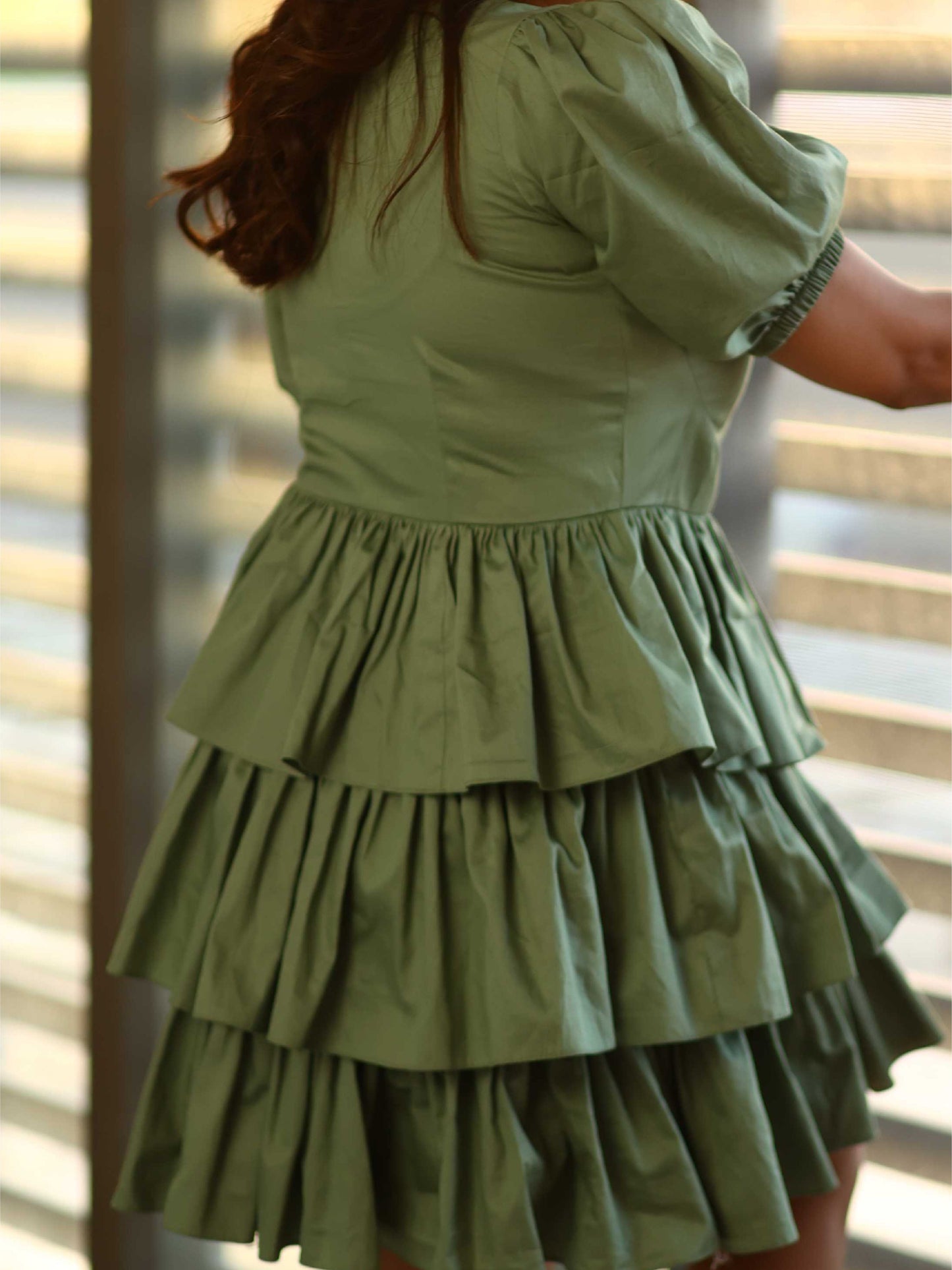 Russian Green Layered Dress