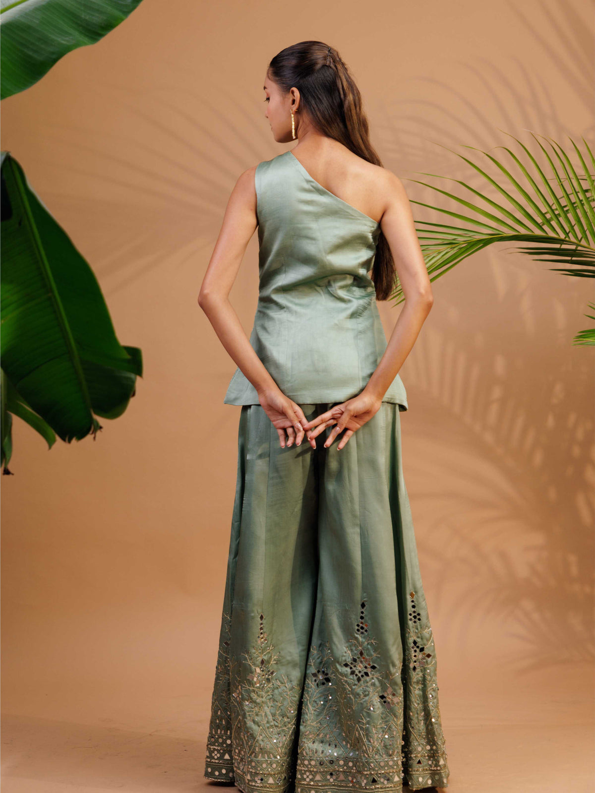 Sage Green Embroidered Co-Ord Set