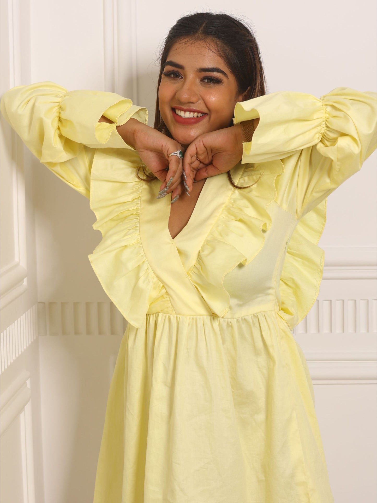 Pastel Yellow Short Dress