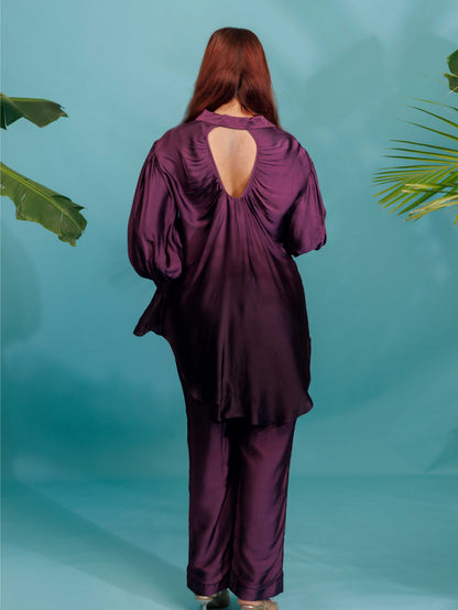 Plum Embellished Co-Ord Set