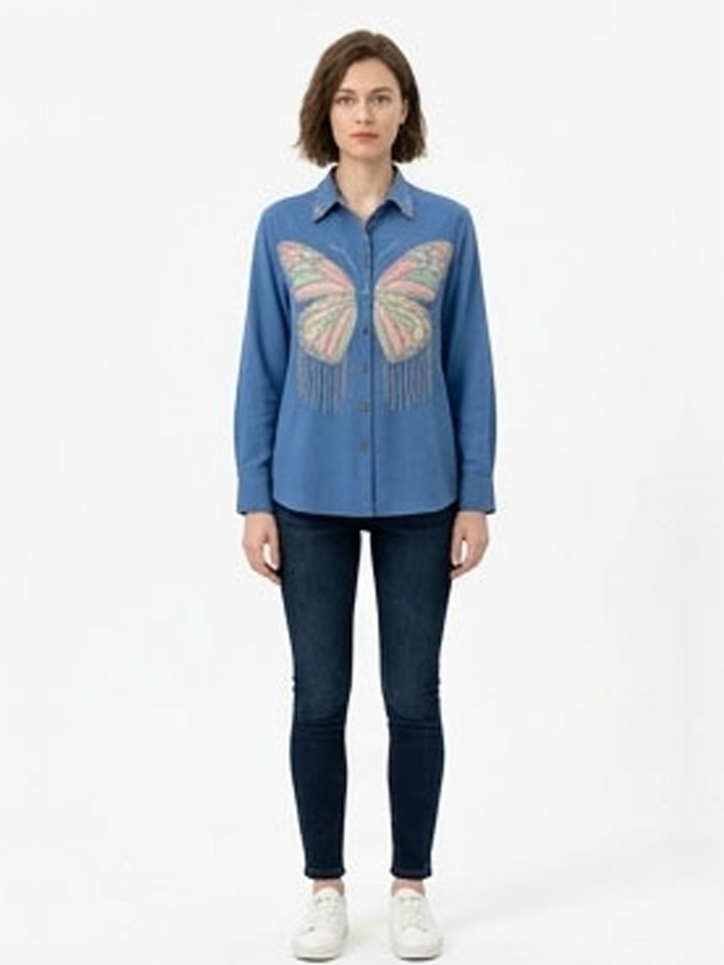 Butterfly Embellished Shirt