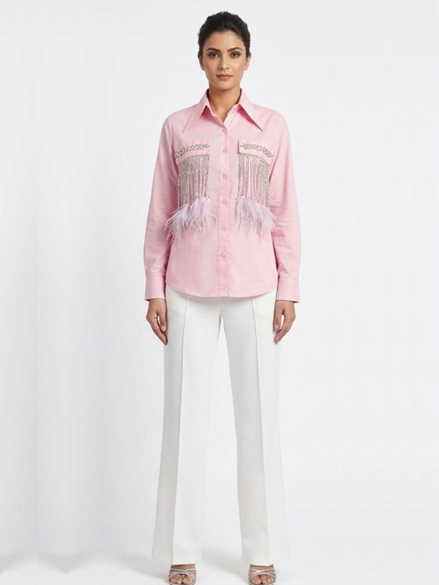 Light Pink Fether Shirt