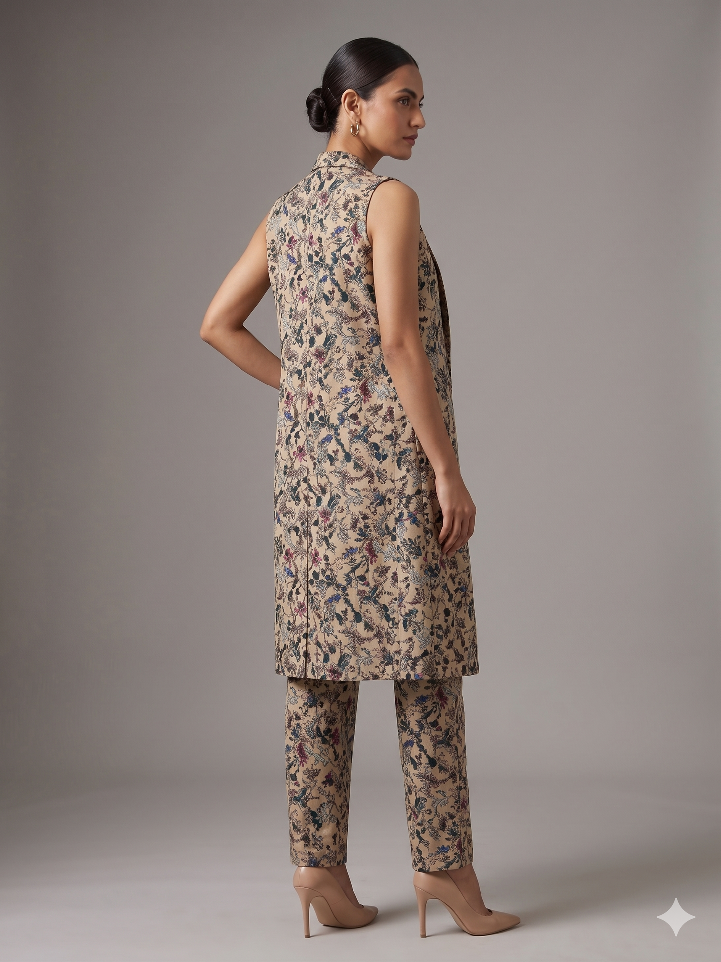 Green Printed Three Piece Set