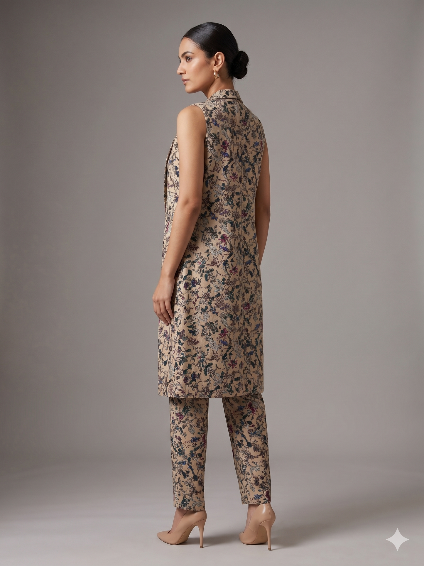 Green Printed Three Piece Set