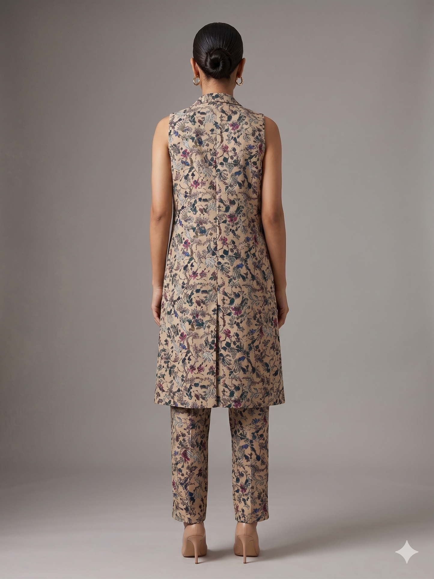 Green Printed Three Piece Set