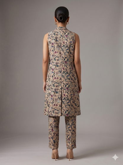 Green Printed Three Piece Set
