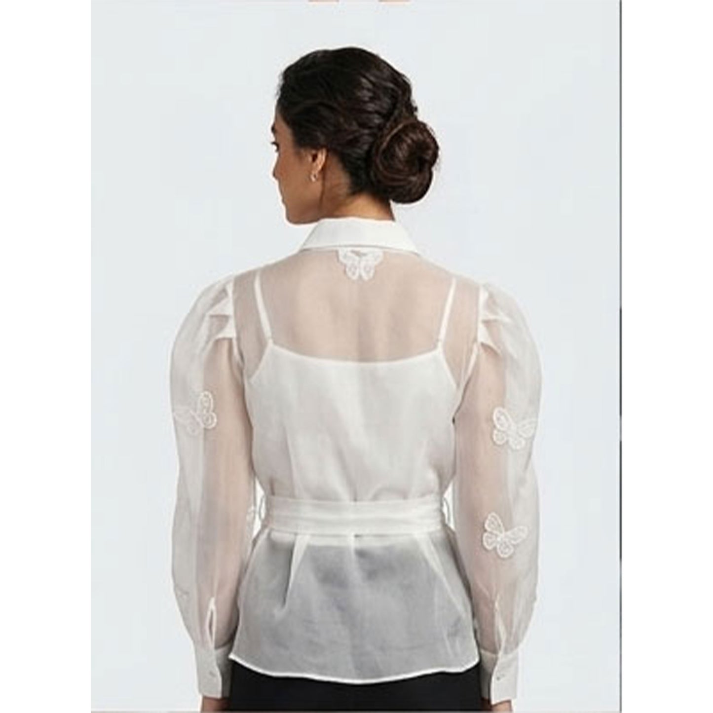 Organza Butterfly Embellished Shirt