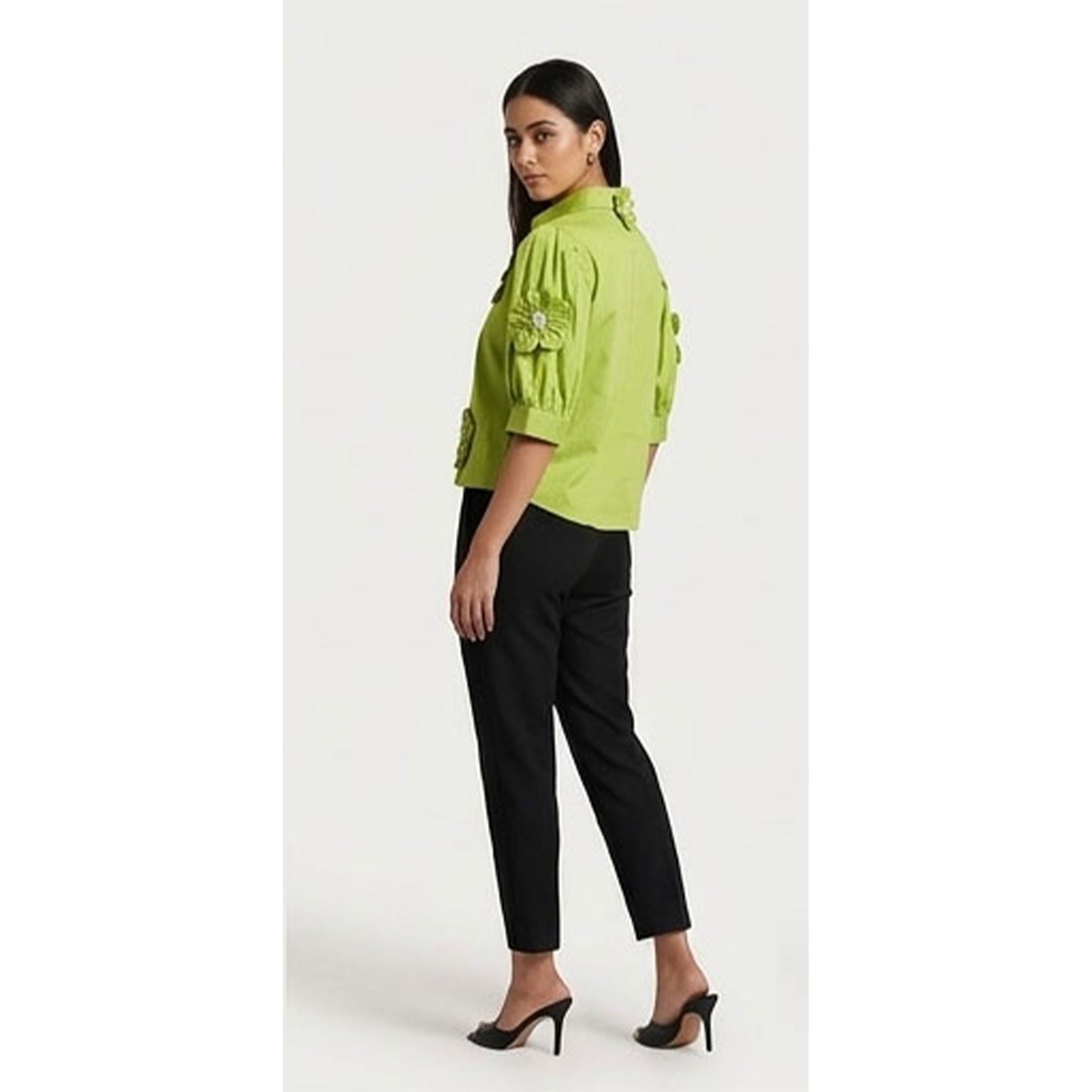 Paroot Green Flower Shirt